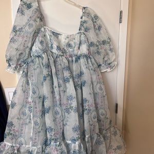 BNWT SELKIE 1X/14 French Puff style, La Belle Toile print